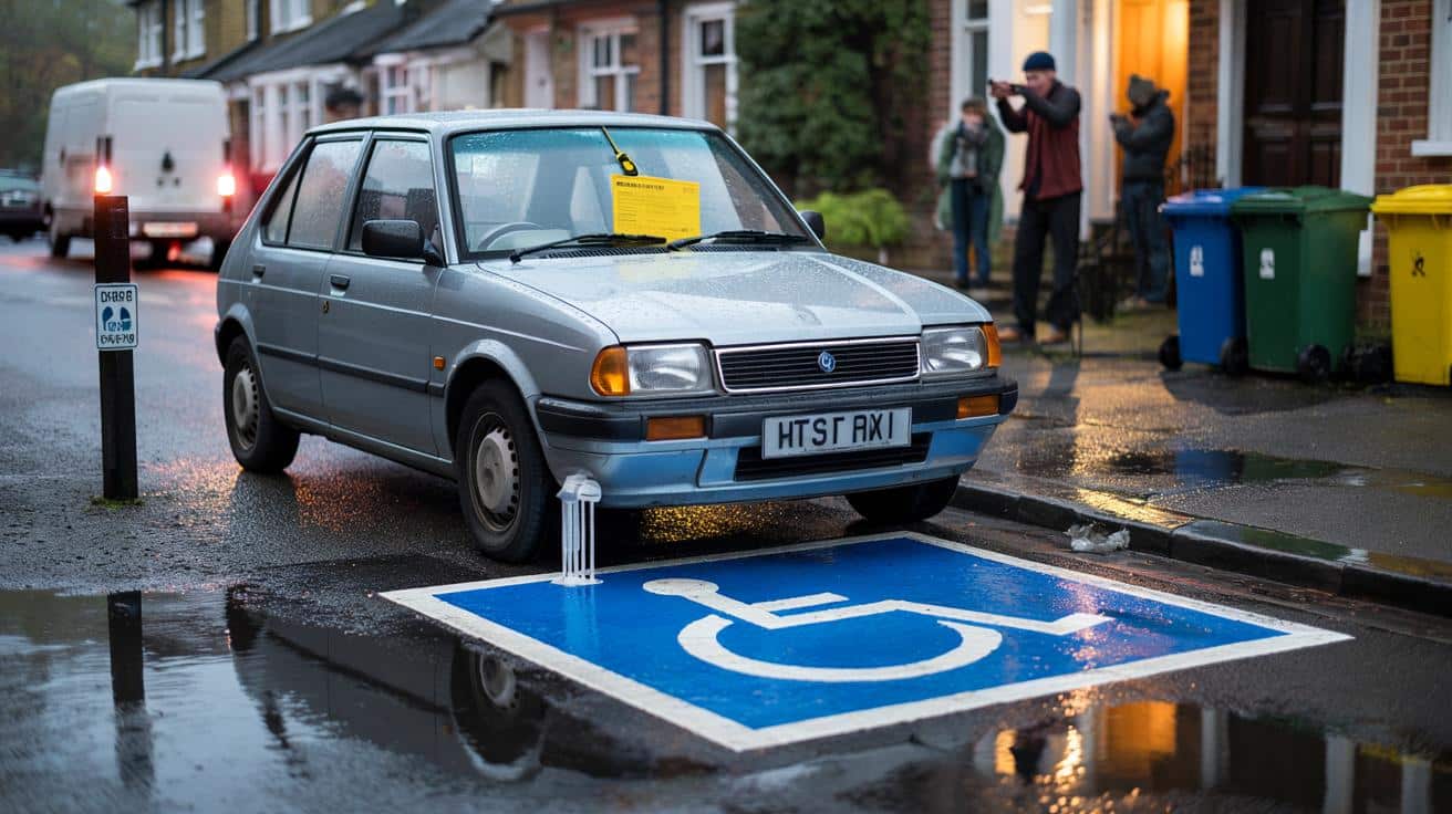 Parking tickets issued after disabled bay painted around vehicle